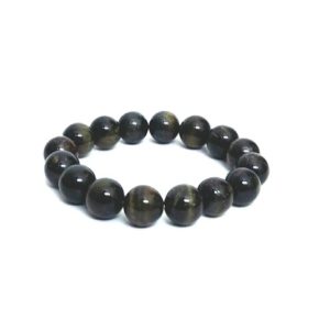 Black Tiger Eye Crystal 8 mm Stretch Bracelet