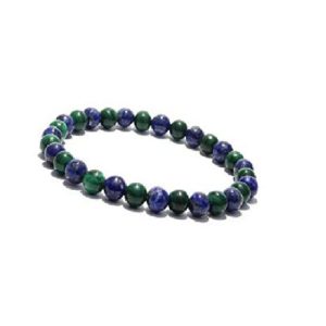 Lapis Lazuli Malachite Crystal Stretch Bracelet
