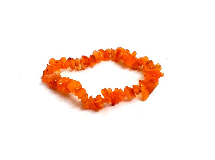 Carnelian Designer Chip Stretch Bracelet 1