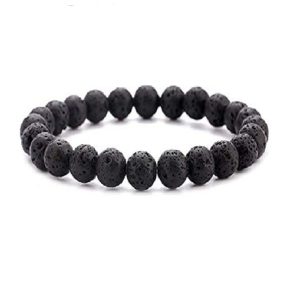  Lava Rock Beads Volcanic Beads 8 mm Stretch Bracelet