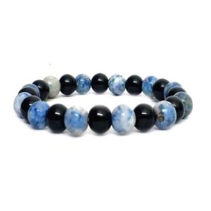  Sodalite & Black Onyx 8 Mm Stretch Bracelet