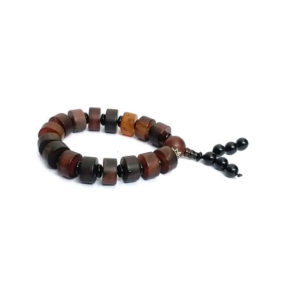 Carnelian Fancy Matte Finish Stretch Bracelet