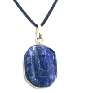 Lapiz Lazuli Lord Ganesh Ji Engraved Pendant