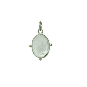 Lord Ganesh ji Engraved sphatik Pendant