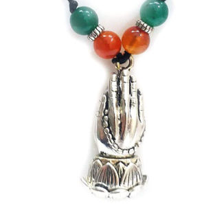 Praying Hand with Crystals Pendant