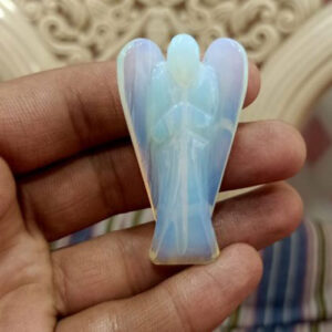 Natural Opelite Crystal 2 Inch Pocket Guardian Angel For Reiki Healing And Grid Making