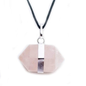 Rose Quartz Pink Double Point Pendant