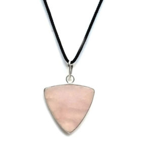 Rose Quartz Triangular Shaped Pendant