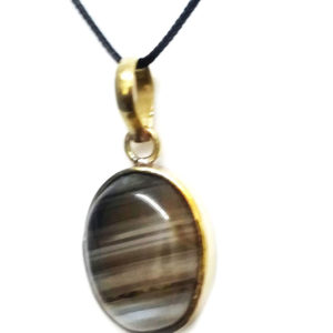 Sulemani Hakik Akik Oval Pendant in Panchdaatu, King sulemani Hakik