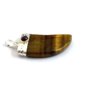 Multicolour Crystal Tiger Eye Stone Nail Shaped Pendant
