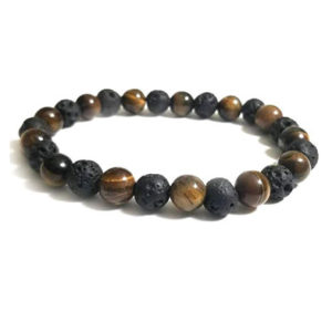 Tiger Eye & Lava Volcanic Beads Bracelet for Men And Women
