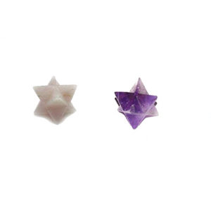 Natural Rose Quartz and Amethyst Star markaba for Reiki Spiritual Healing