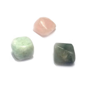 Set of Rose Quartz Green Aventurine and Amazonite Crystal Tumble Complete Heart Chakra Kit for Reiki Healing