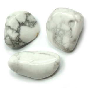 Natural Howlite Crystal Set of 3 Tumble for Reiki Healing
