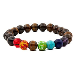 Natural Tiger eye chakra stretch Protection bracelet For Men And Women