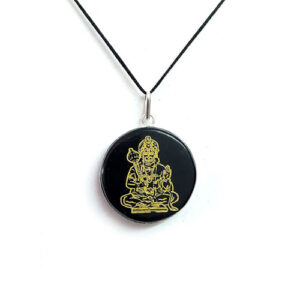 God Lord Shree Hanuman Ji Engraved Natural Black Tourmaline Crystal Pendant Locket For Men And Women