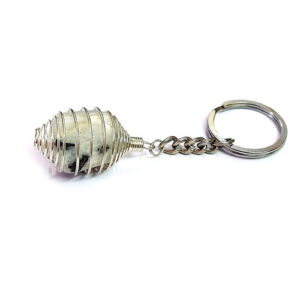 Rainbow Moon Stone Crystal Tumble Key Chain Key Ring For Chakra And Reiki Healing