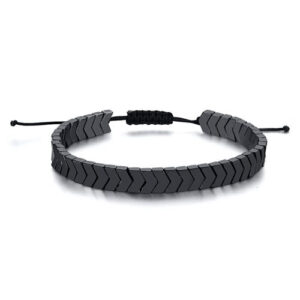 Natural Hematite Crystals Arrow Shaped Adjustable Bracelet For Men And Women