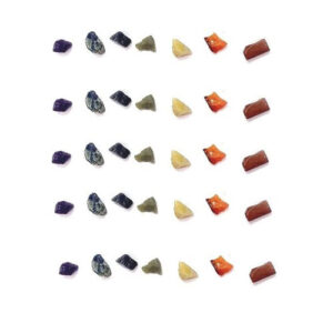 Set Of 5 Seven Chakra Gemstone Crystals Mini Chips Crystals Set For Reiki Healing & Grid Making
