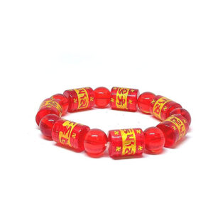 Auspicious Tibetan Om Mani Padme Hum Buddhist Mantra Engraved Lucky Charm Crystal Bracelet For Men And Women