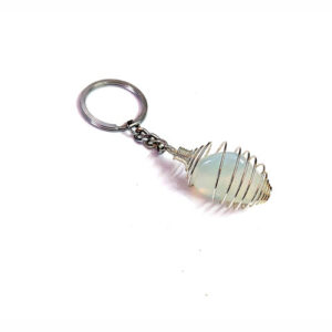 Opalite Opelite Crystal Tumble Key Chain Key Ring For Chakra And Reiki Healing