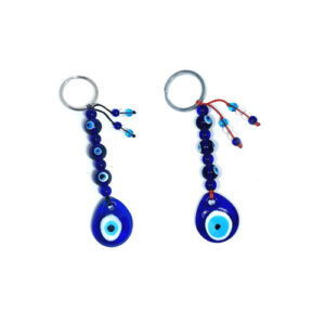 Set Of 2 Lucky Evil Eye Charm Key Chain Key Ring