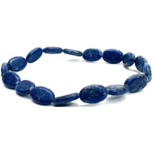 Natural Lapis Lazuli Oval Stretch Bracelet For Men And Women