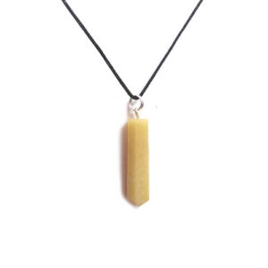 Natural Yellow Aventurine Faceted Pencil Shaped Pendant For Men And Women