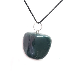 Natural Green Jade Tumbled Pendant For Men And Women