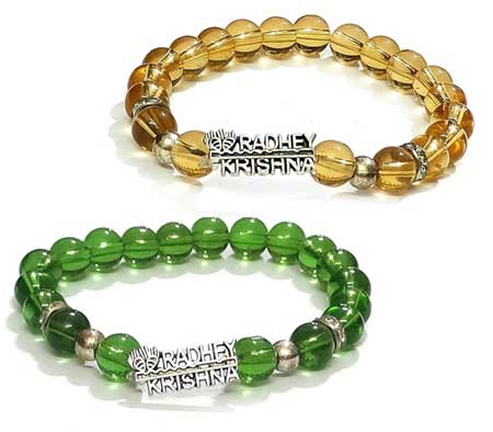 set of shri radhy krishna Crystal Bracelet