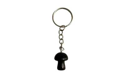 Tourmaline Mushroom key chain