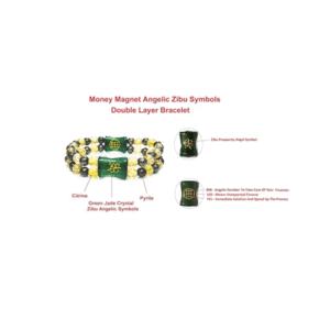 Money Magnet Natural Crystals Bracelet Pyrite Citrine Green Jade Crystals Double Layer Bracelet