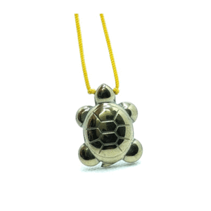 Natural Golden Pyrite Tortoise Shape Pendant For Men And Women