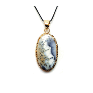 Natural Howlite Crystals Golden Plated Pendant For Men And Women