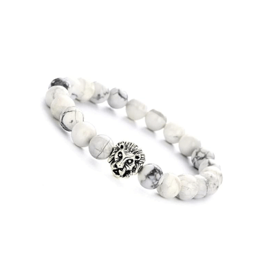 Howlite-lion-Bracelet