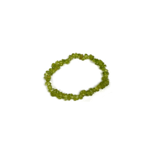 Peridot Crystals Raw Uneven Cut Shaped Chips Bracelet