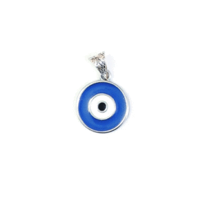 Blue Evil Eye Metal Pendant