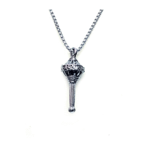 Shree Bajrang bali Hanuman Ji Jai Shree Ram Engraved Metal Gada Pendant Locket